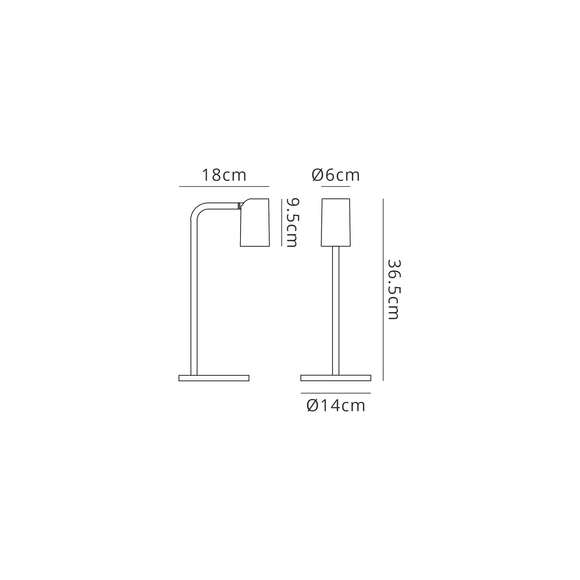 M7515  Sal 36.5cm 1 Light Table Lamp Matt Black
